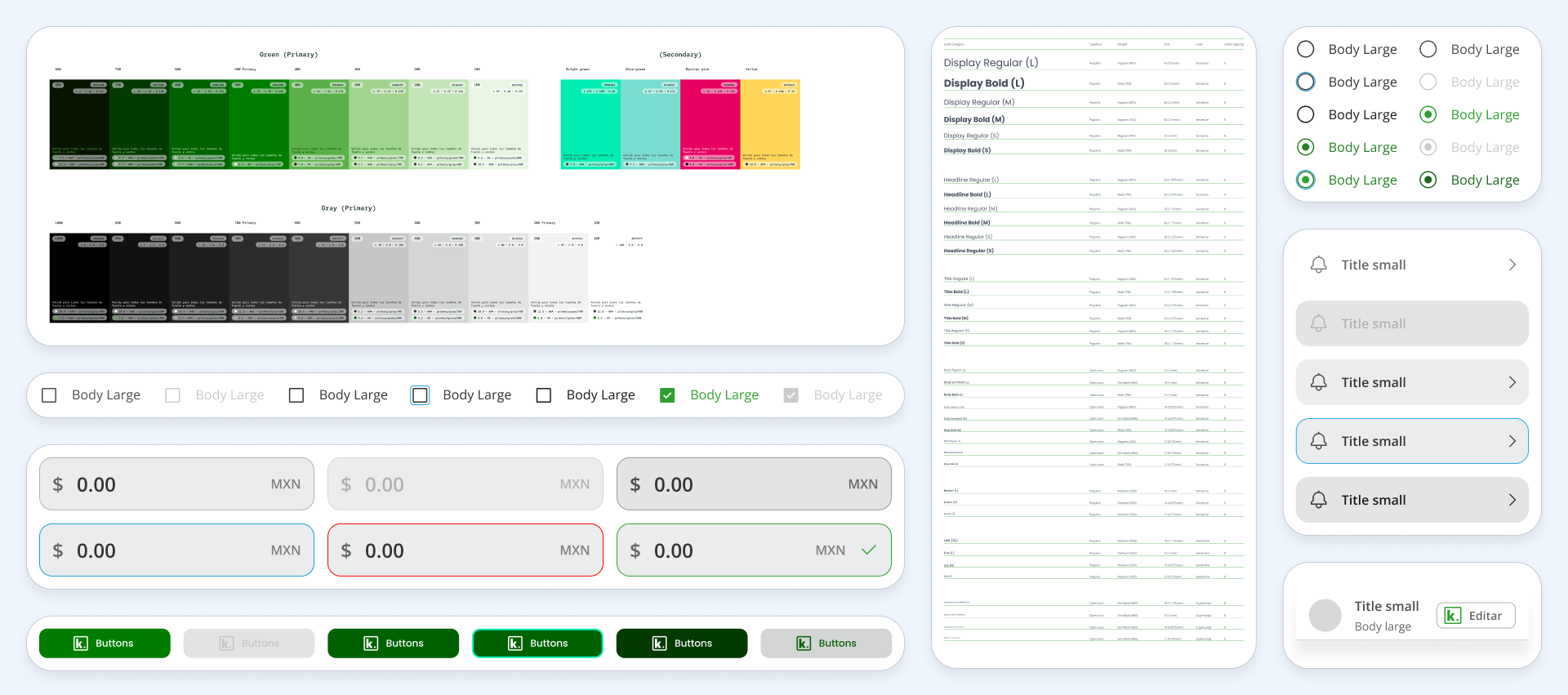 Calipso Sistema de Diseño